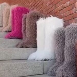 White Stylish Knee Boots